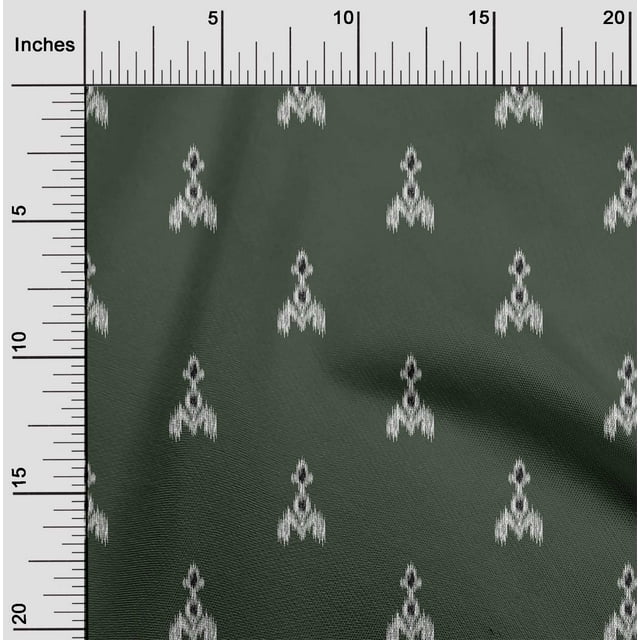 oneOone Cotton Flex Fabric Ethnic Ikat Printed Fabric 1 Yard 40 Inch Wide