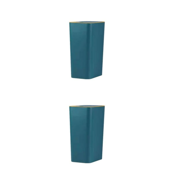 Bote de basura con tapa a presión Advancent ABS gran capacidad Verde 10.2L 2Conjunto
