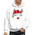 thumbnail image 4 of MHFRRA Sudadera con Capucha para Parejas, Divertida y A Juego, de Manga Larga, Estilo Informal y Deportivo Blanco, 4 of 5