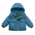 thumbnail image 2 of Winter Baby Girls and Boys Warm Jackets Cute Solid Color Long Sleeved Thickening Windproof Hooded Coat Jacket, 2 of 4