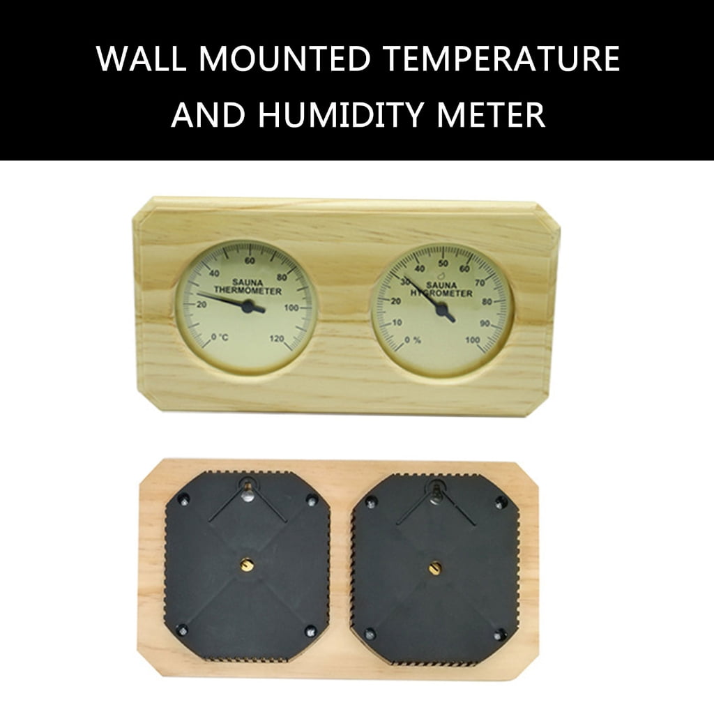 MOMOJIA Waterproof Wall Mounted Temperature Humidity Measurement Meter Sauna Room