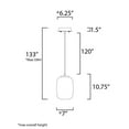thumbnail image 4 of ET2 Lighting E25064-92BKGLD 10.75 in. Soji LED 2-Light Pendant - Black & Gold, 4 of 5