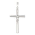 thumbnail image 4 of Sterling Silver Polished Hollow Crucifix Pendant Charm, 4 of 4