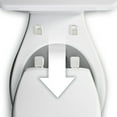 thumbnail image 5 of Affinity Never Loosens Slow Close Easy Clean Elongated Plastic Toilet Seat In White, 5 of 6