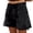 Black, variant on Women's High Waisted Denim Shorts, Baggy Distressed Hem Jean Shorts, Elastic Drawstring Waist Casual Straight Leg Shorts, Loose Fit Ripped Casual Summer Shorts Black L
