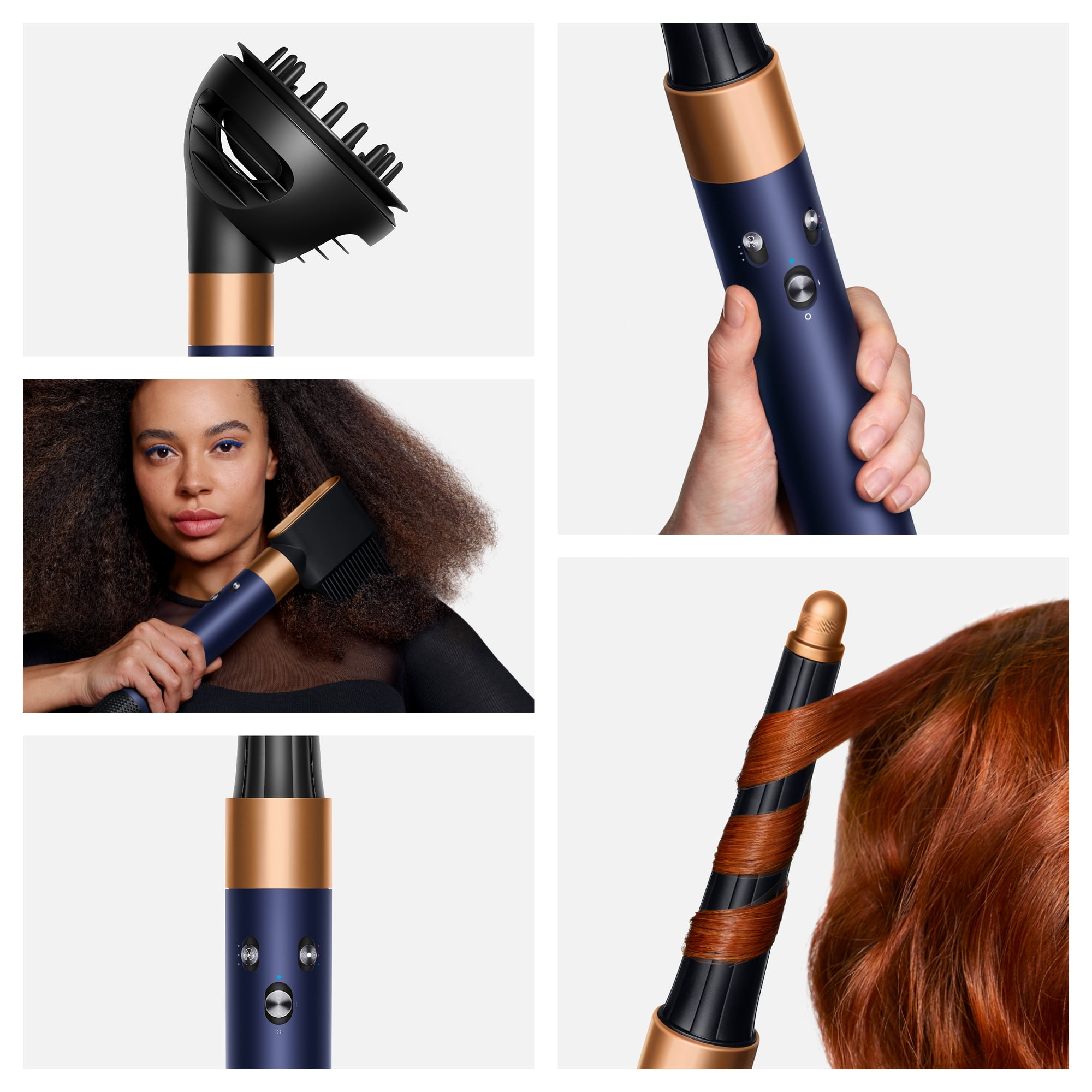 Premium Dyson Airwrap i.d.™ multi-styler Curly+Coily | Prussian Blue/Rich Copper