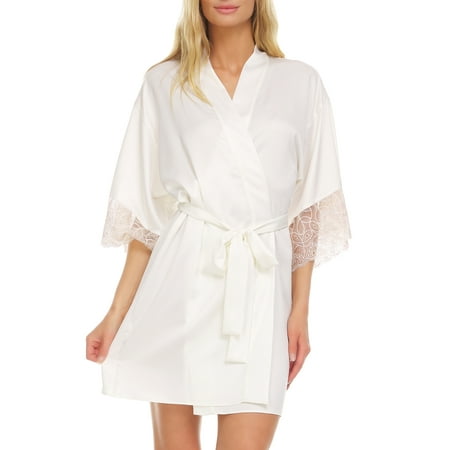 

Flora Nikrooz Womens Sydney Charmeuse Wrap Robe Style-Q81255