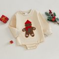 thumbnail image 3 of Okbabeha Baby Girl Boy Christmas Outfit Santa/Christmas Tree/Gingerbread/Bow Sweatshirt Romper Sweater  one-piece  Bubble Bodysuit, 3 of 7