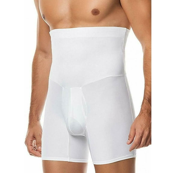 FITVALEN Men Tummy Control Shorts High Waist Slimming Shapewear Body Shaper Leg Underwear Briefs