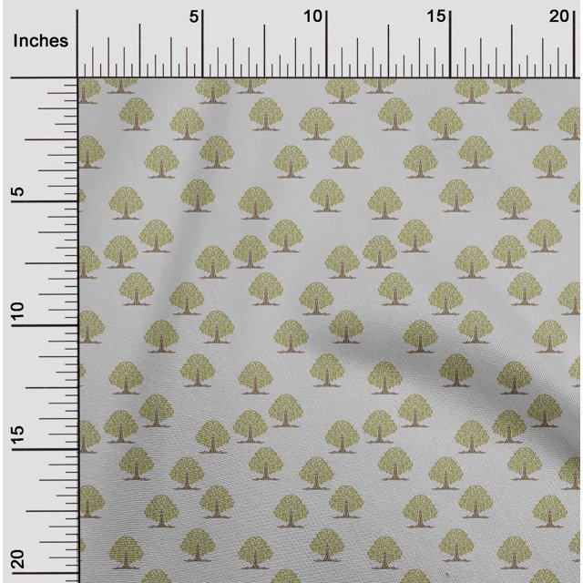 oneOone Cotton Poplin Light Gray Fabric Floral & Flying Swan Block Fabric For Sewing Printed Craft Fabric By The Yard 42 Inch Wide