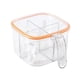 thumbnail image 4 of Caja de condimentos de 4 compartimentos Contenedor de especias Caja de condimentos Accesorios Condimento Naranja, 4 of 9