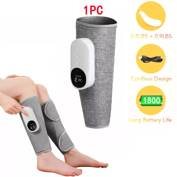 Leg Massager Cordless Calf Air Compression Massager W/ Heat Deep Tissue Massager