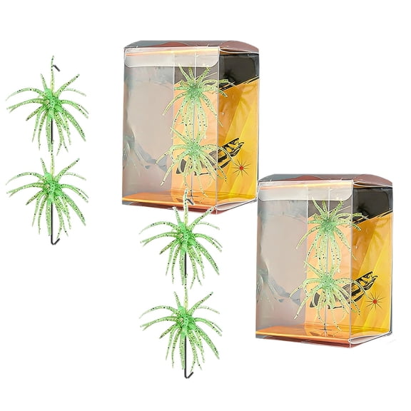 2 Boxes (4PCS) Urchin Baits for Bass Fishing | Multi Size 2.3 Inch/3.5 Inch/4.33 Inch Soft Sea Urchin Bait Floating Lures Durable Tentacle Creature Lure for Fishing