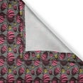 thumbnail image 3 of Ambesonne Modern Kitchen Curtains, Abstracted Pumpkins Graphic, 55"x45", Pink Mustard and Grey, 3 of 3