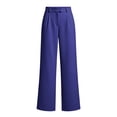thumbnail image 6 of Tsivenald Womens Satin Wide Leg Pants High Waist Front Pleated Loose Baggy Solid Color Elegant Office Dress Trousers, 6 of 6