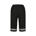 thumbnail image 6 of Stamzod Womens Capris 2026 Summer Cotton And Linen Vacation Beach Cropped Pants with Pocket Hollow Out Casual Capris Pants for Women Black XXL, 6 of 6
