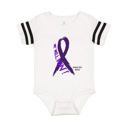 

Inktastic We Will Win Against Gynecologic Cancer Ribbon Gift Baby Boy or Baby Girl Bodysuit