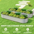 thumbnail image 4 of CoSoTower 2Pcs Galvanized Raised Garden Bed, 6 x 2 x 1 ft Modular Metal Garden Beds with Rubber Strip Edging, Silver, 4 of 7