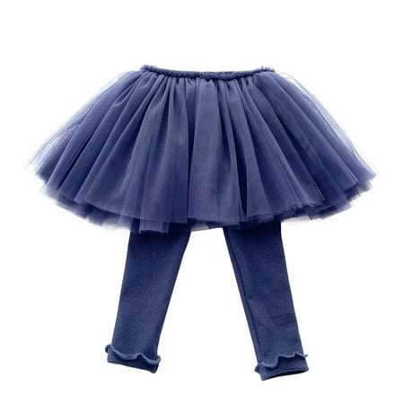 

MAXCOZY Toddler Girls Baby Footless Leggings with Ruffle Tutu Skirt Pants Culotte Girls Bottoms Dress 0-5 Years