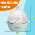thumbnail image 4 of Tasty Mini Rapid Egg Cooker Capacidad Para 5 Huevos Para Huevos Duros O Tortillas Perfectos Apagado Automático Aqua, 4 of 7