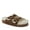 Leopard, variant on Fireside by Dearfoams Women's Tamworth Genuine Shearling Double Band Sandal