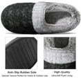 thumbnail image 4 of HOMEHOT Womens Fuzzy Slippers Plush Lined Memory Foam Slippers Chenille Scuff Slippers for Women Slip on House Shoes Adult Black Size 9 Female, 4 of 6