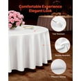 thumbnail image 3 of VEVOR White Round Tablecloths 10 Pack, 132 Inches in Diameter, Stain- & Wrinkle- Resistant, Machine Washable Table Clothes, Polyester Fabric Table Covers for Wedding, Party, Banquet, Formal Events, 3 of 9