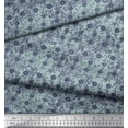 thumbnail image 2 of Soimoi Velvet Fabric Leaves & Floral Artistic Print Sewing Fabric Yard 58 Inch Wide, 2 of 3