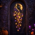 thumbnail image 6 of Elegant Halloween Cascade Wall Light, Raven Midnight Decor with Raven Crescent Moon and Cascading Crystals, Gothic Wall Hanging for Halloween Home, 6 of 7