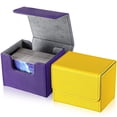 thumbnail image 1 of Cajas de cartas Weewooday de piel, tamaño grande, para más de 100 cartas, 1 of 6