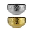 thumbnail image 6 of Hammered Texture Stainless Steel Bowl Heat Resistant Double Wall Construction Safe Tableware For Hot Soup Dishes, 6 of 9