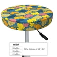 thumbnail image 4 of Round Bar Stool Seat Covers, Retro Boho Elephants Elastic Round Chair Cover Stool Seat Slipcover Bar Stool Cushions Round Pad for 12-14 inch, 4 of 7