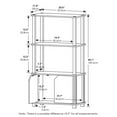 thumbnail image 7 of Furinno Brahms 4-Tier Multipurpose Display Shelf with Door, French Oak Grey/Black, 7 of 7