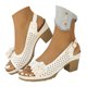 thumbnail image 3 of WILLBEST Sandalias Dama Mujer Zapatos Casuales Cómodos Sandalias De Tacón De Cuña Con Flores Huecas Y Punta Abierta, 3 of 9