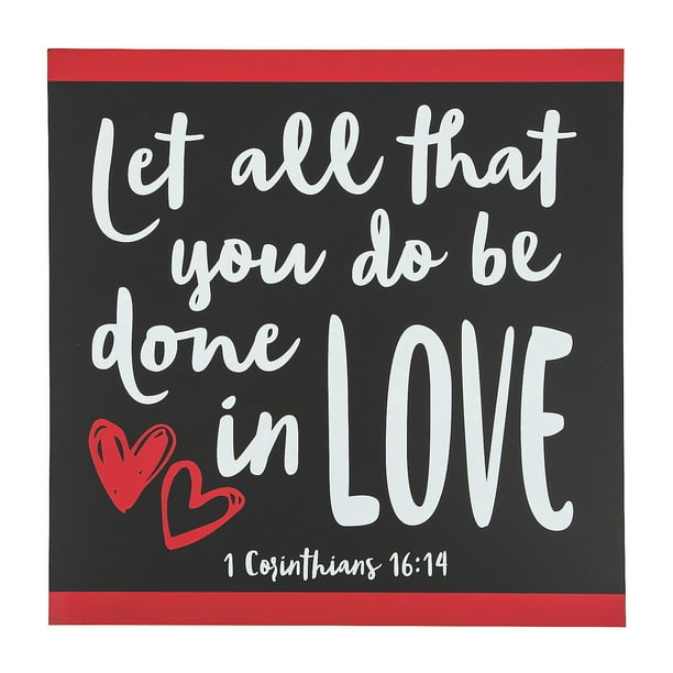 Religious Valentine Door Sign Home Decor 1 Piece