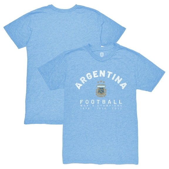 Men's 1863FC  Light Blue Argentina National Team Three-Time World Champions Tri-Blend T-Shirt