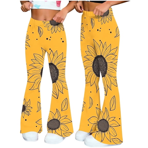 Women's Plus Size Wide Leg Flare Leggings High Waisted Stretch Casual Pants