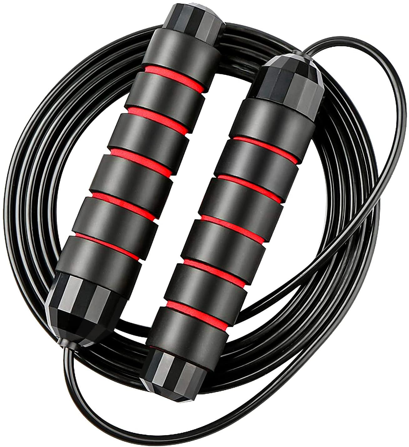 Cross Fit Adjustable Sport Tangle-Free Bearing Jump Rope Speed Steel Wire 