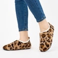 thumbnail image 6 of Ecetana Leopard Print Slippers for Women Indoor Barefoot Slippers Socks Furry Slip on House Shoes, 6 of 7