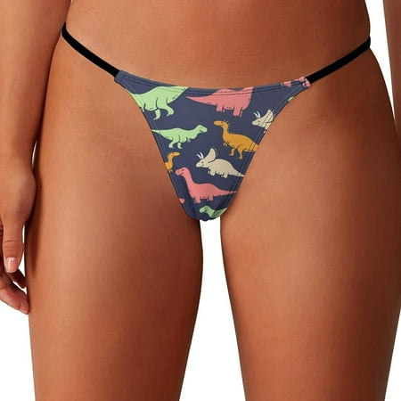 

Colored Dinosaur Women s G-String Thongs Sexy Sleek T-Back Panties Panty