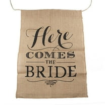Niceauty Here Comes The Bride Sign Wedding Items Jute 1Pack