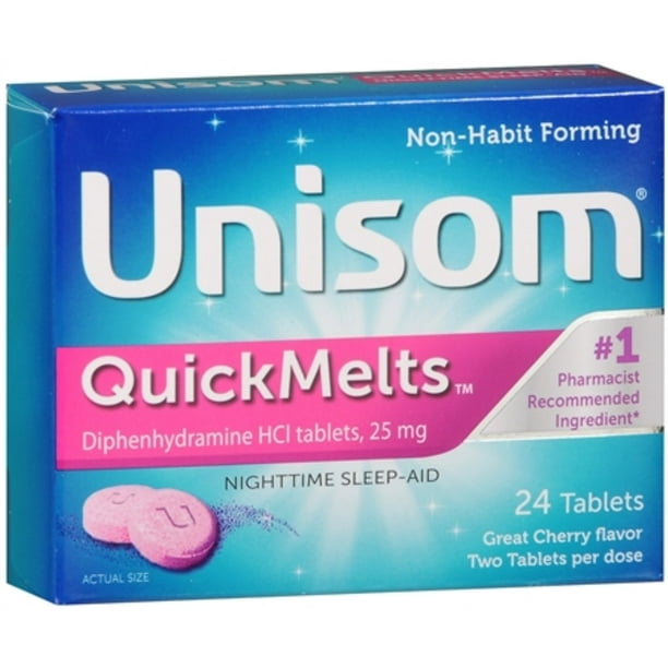 Unisom SleepMelts Cherry Flavor 24 Each