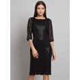 thumbnail image 6 of Steverzon Women's Embellished Sequinned Sheath Knee Length Black Dress, 6 of 6