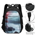 thumbnail image 2 of Hirioo Lighthouse in a Stormy Sea for Travel Laptop Backpack with USB Charging Port for Men and Women, 2 of 7