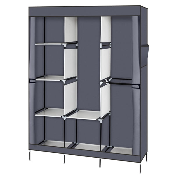 Ktaxon Portable Fabric Wardrobe with Adjustable Shelf Storage Closet