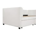 thumbnail image 3 of DreamBuck Twin Size Daybed with 2 Drawers, Velvet Upholstered Daybed with Ergonomic Design Backrest, Storage Daybed for Bedroom, Living Room, Twin Daybed Frame for Teens, Adults, 3 of 9