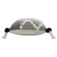 thumbnail image 5 of LR Home Gray Zeal Pom Throw Pillow, 5 of 10