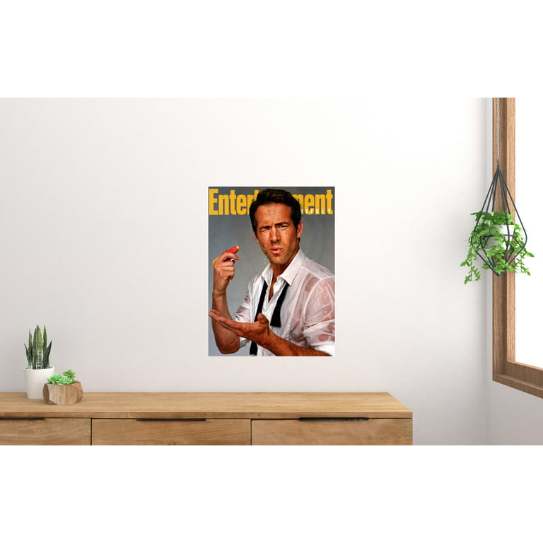 Ryan Reynolds Poster Entertainment Weekly Art Poster 24x36 Multi-Color  Square Adults Best Posters 