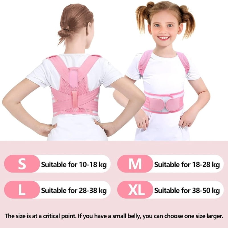 Posture Corrector For Kids - Back Brace Posture Corrector, Spine Corrector - Adjustable Upper Back Posture Brace, Prvent Childre