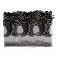 thumbnail image 1 of 1 yarda/rollo bordado malla encaje ajuste Floral malla boda vestido de novia decoración Negro Hugo Bordado de encaje de malla, 1 of 7